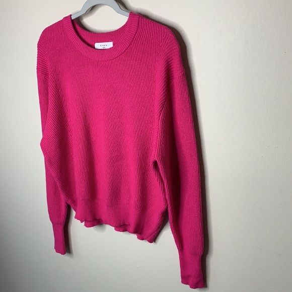 Elodie pink Cropped pullover soft knit sweater size Medium - Picture 3 of 9